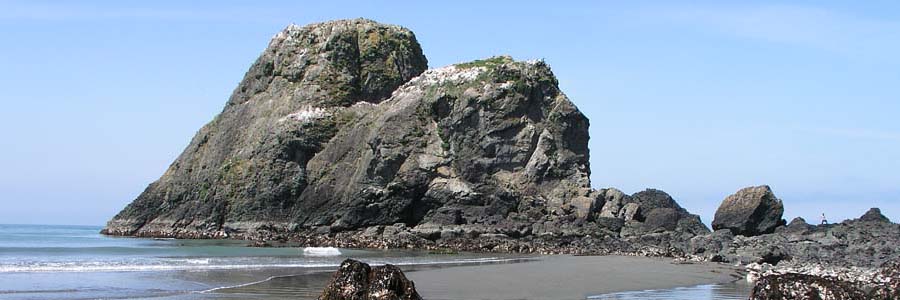 [Photo of Camel Rock at lowest spring tide]