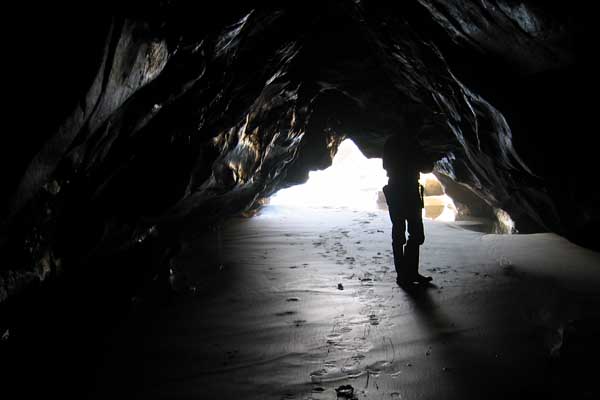[Photo inside Osurg sea cave]