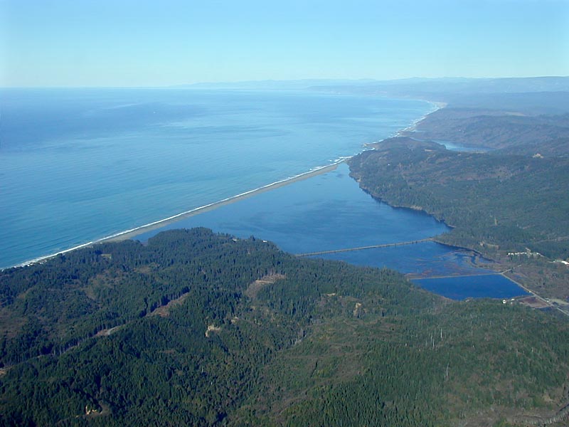 [Oblique aerial photo looking northwest at Big Lagoon]