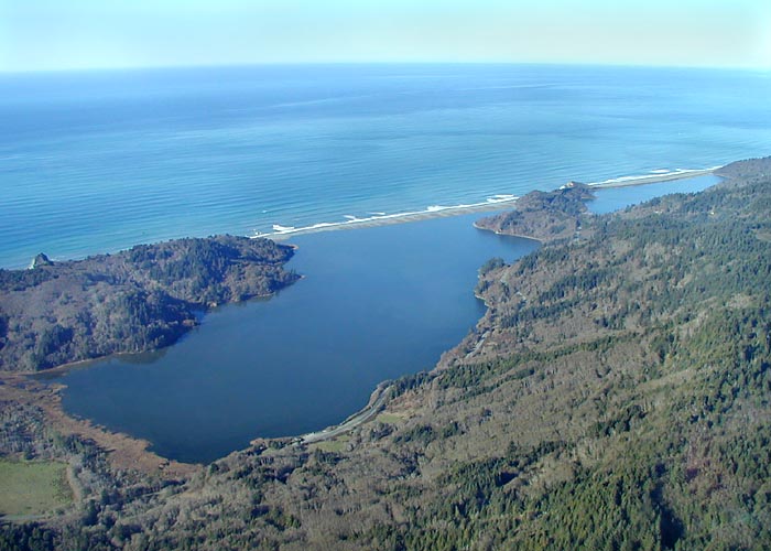 [Oblique aerial photo looking northwest at Stone Lagoon]